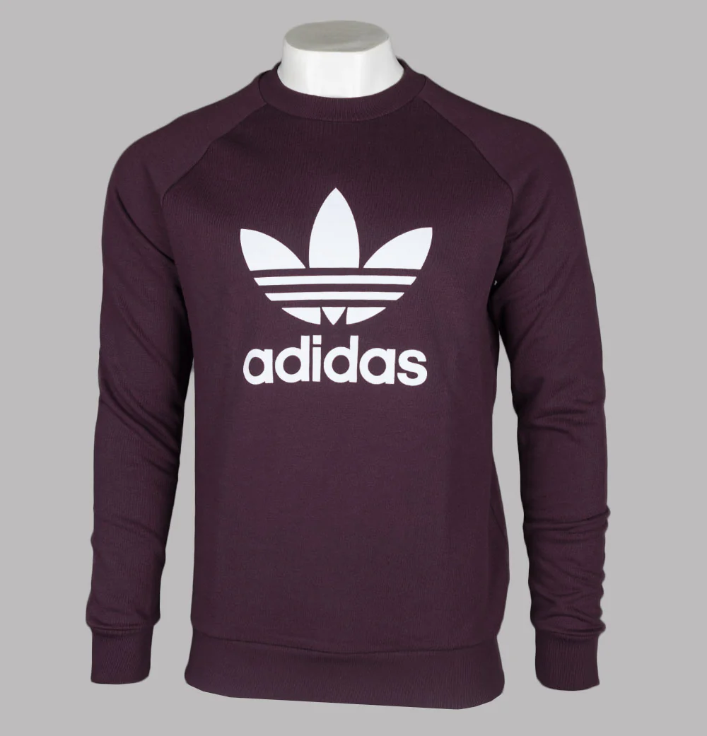 Adidas Adicolor Classics Trefoil Sweatshirt Shadow Maroon