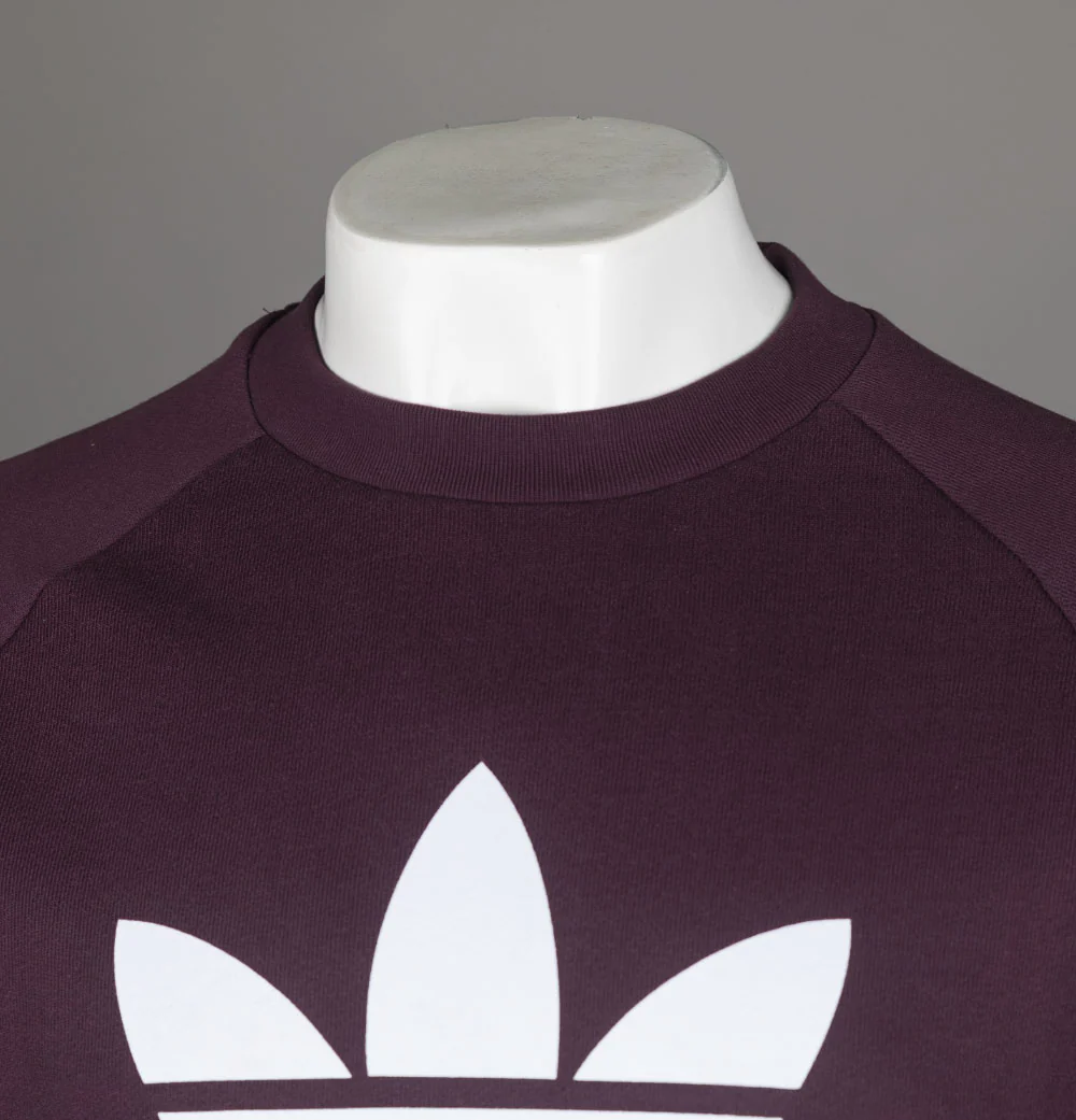 Adidas Adicolor Classics Trefoil Sweatshirt Shadow Maroon - Image 3