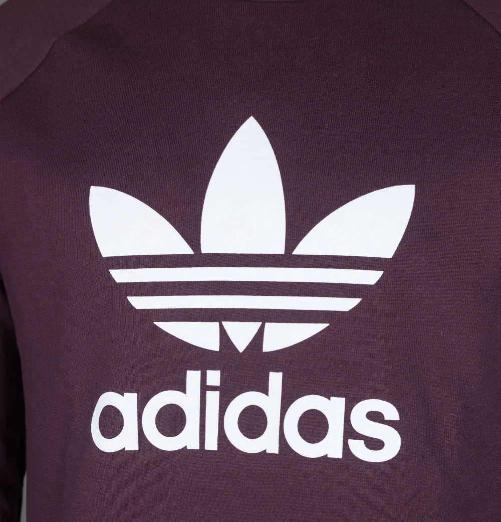 Adidas Adicolor Classics Trefoil Sweatshirt Shadow Maroon - Image 4