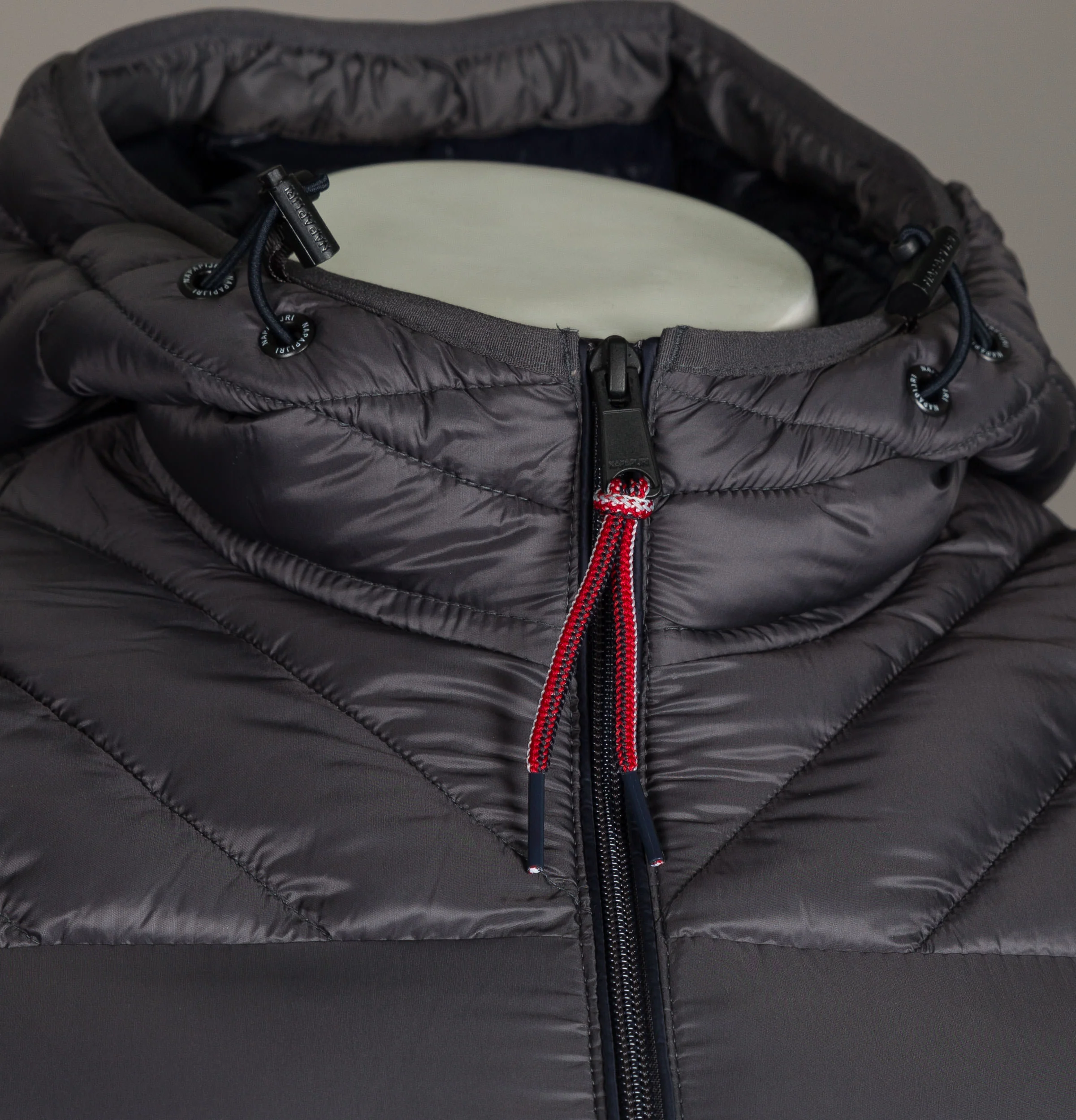 Napapijri Aerons Hooded Padded Jacket Dark Grey - Image 3