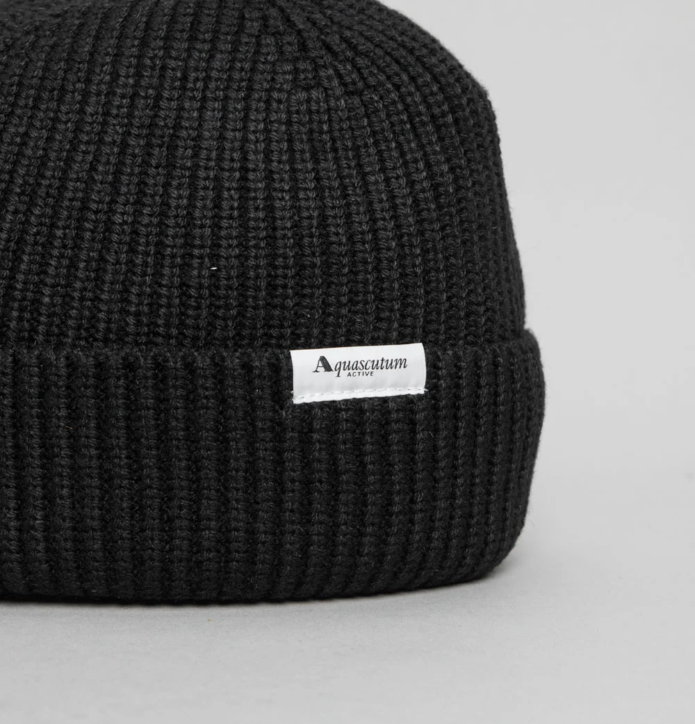 Aquascutum Active Logo Beanie Black - Image 2