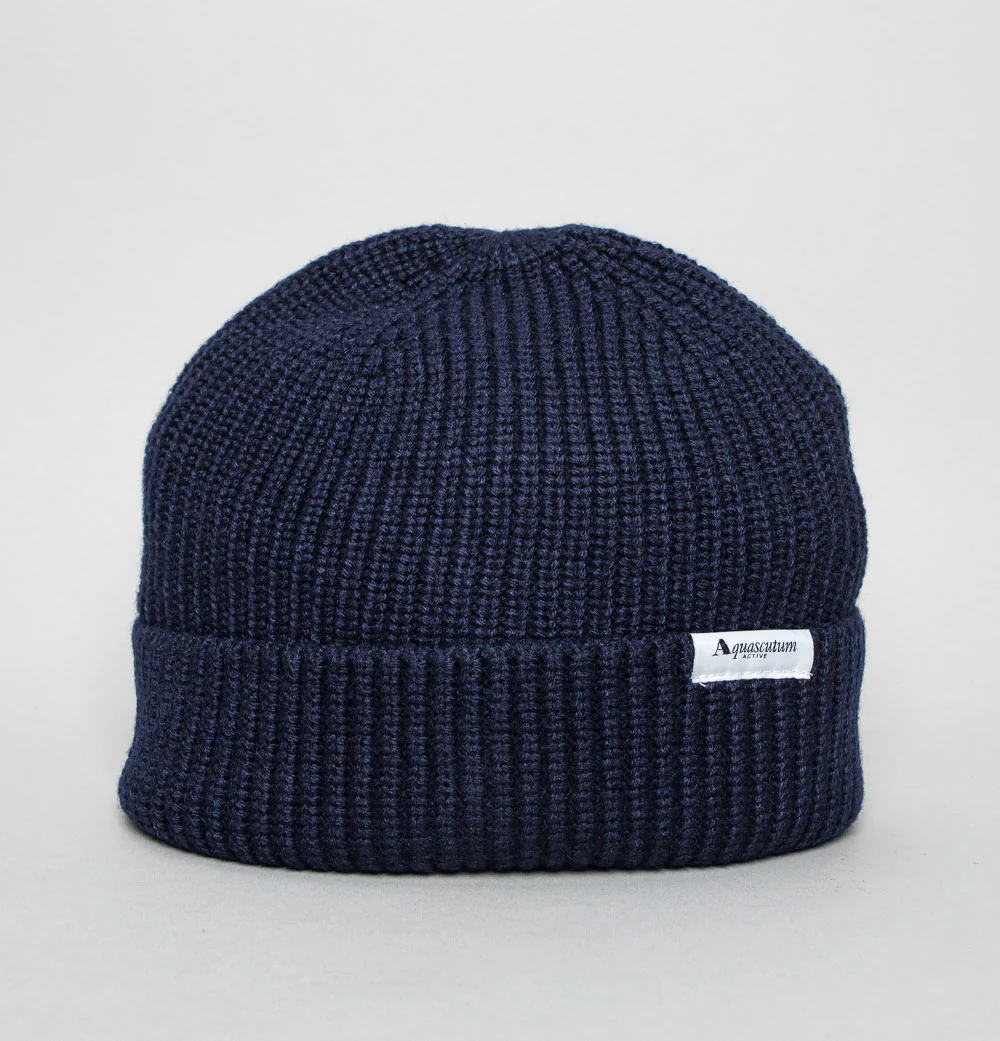 Aquascutum Active Logo Beanie Navy