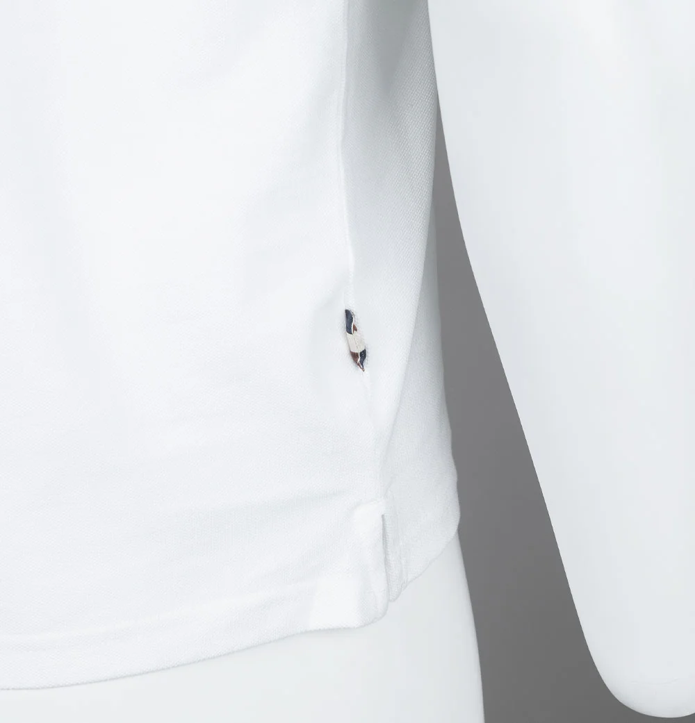 Aquascutum Check Patch Polo Shirt White - Image 5