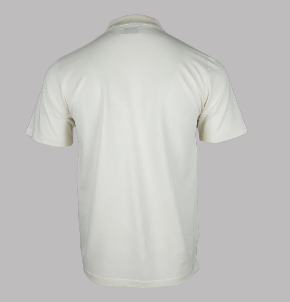 Aquascutum Club Check Details Polo Shirt Old White - Image 2