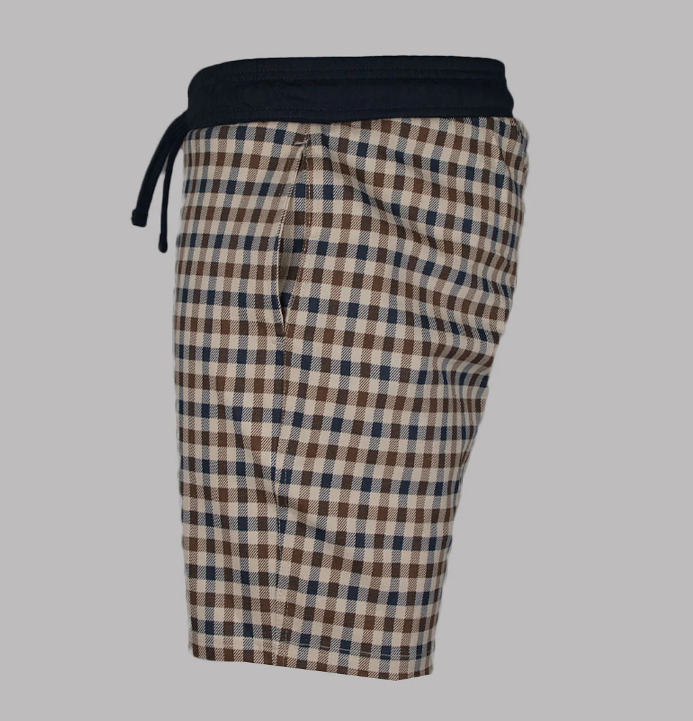 Aquascutum Club Check Shorts Navy - Image 2