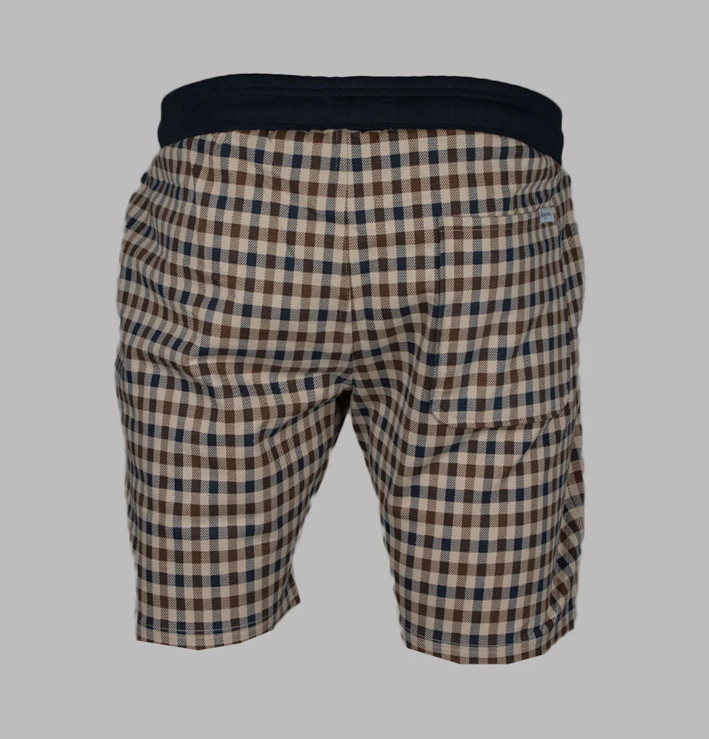Aquascutum Club Check Shorts Navy - Image 3