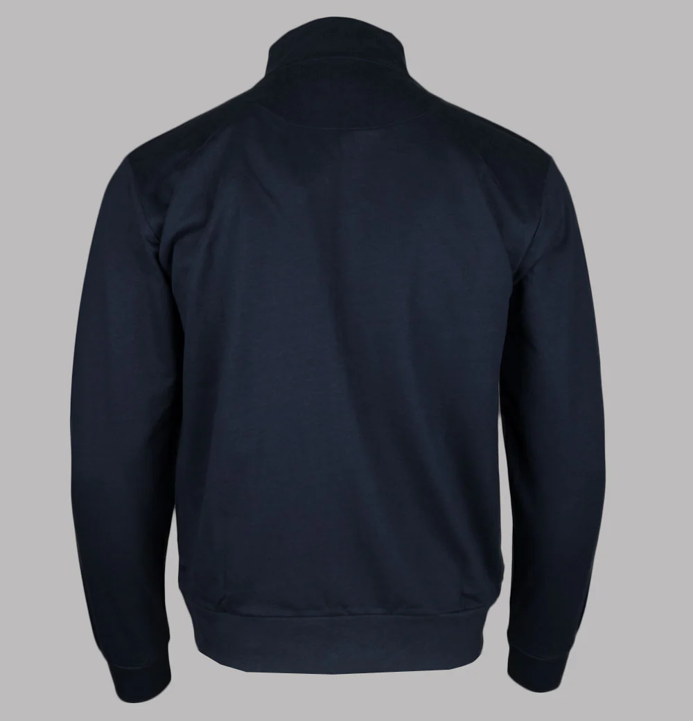 Aquascutum Full Zip Club Check Details Sweatshirt Navy - Image 2