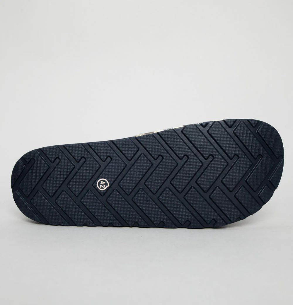 Aquascutum Iconic Check Sliders Navy - Image 4