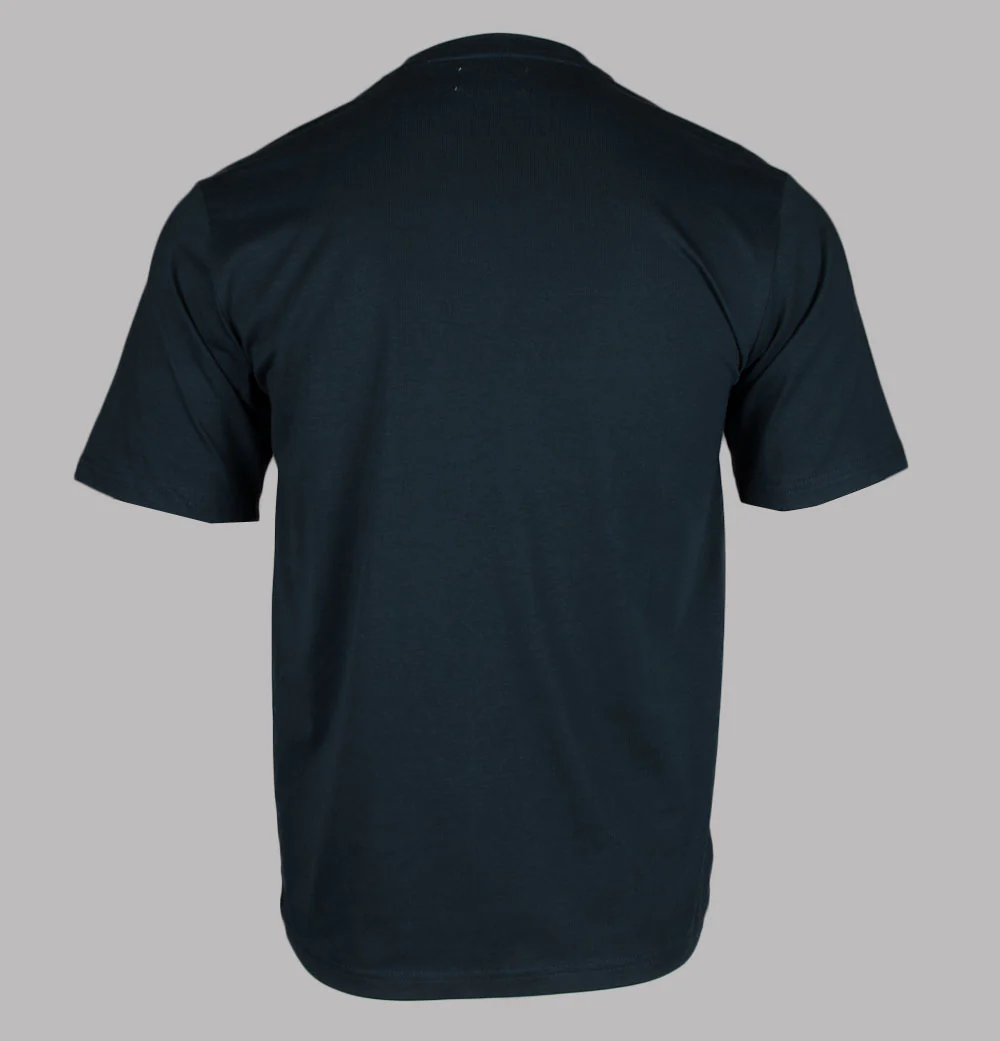 Aquascutum Iconic Front Check T-Shirt Navy - Image 2