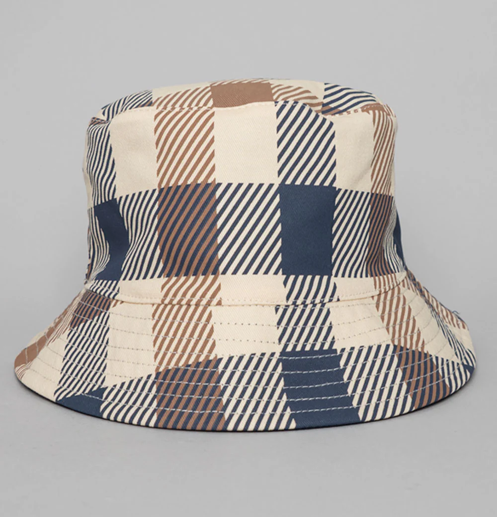 Aquascutum Macro Iconic Reversible Bucket Hat Club Check/Navy