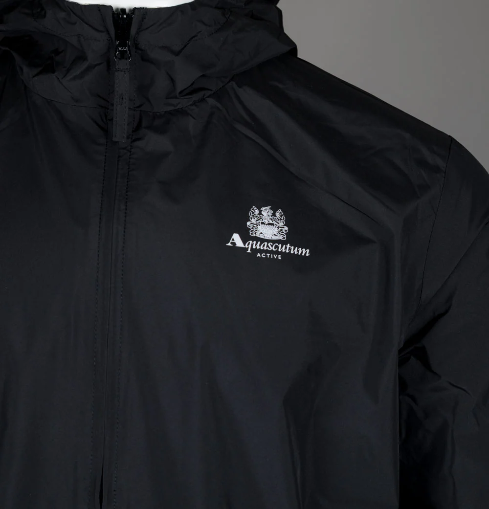 Aquascutum Reversible Hooded Sailor Jacket Black/Club Check - Image 4