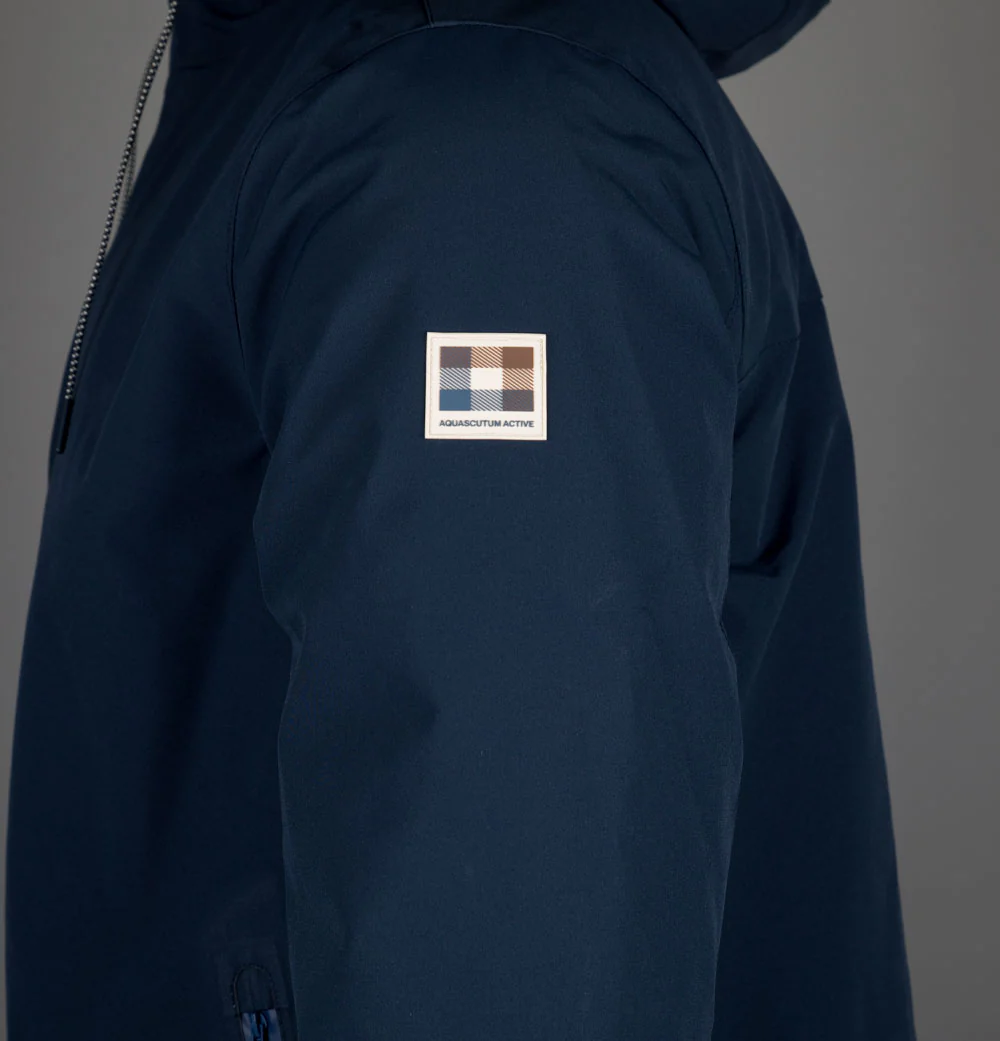 Aquascutum Shell Active Mid Parka Navy - Image 4