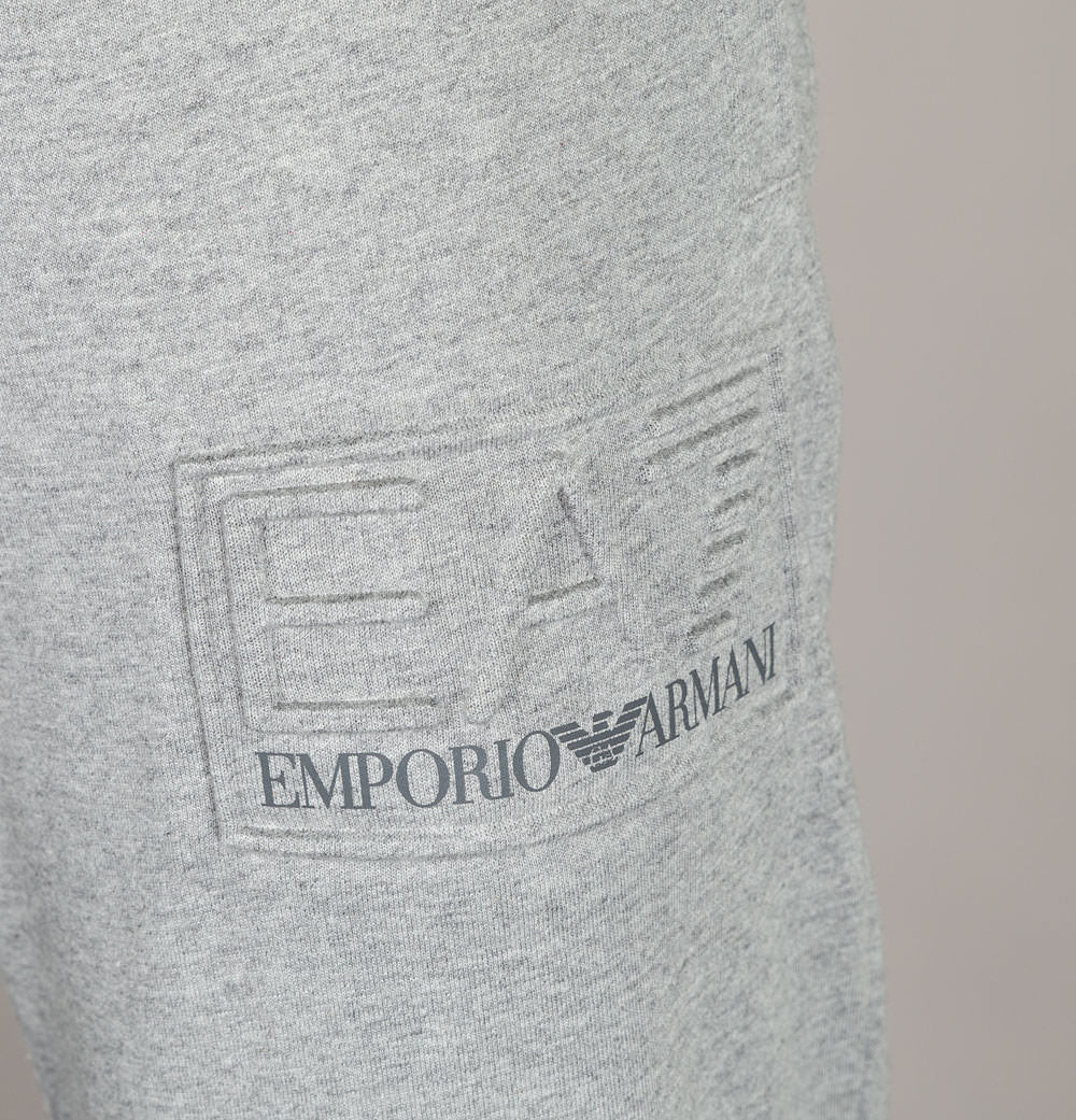 EA7 Bold Raised Logo Joggers Grey - Image 4