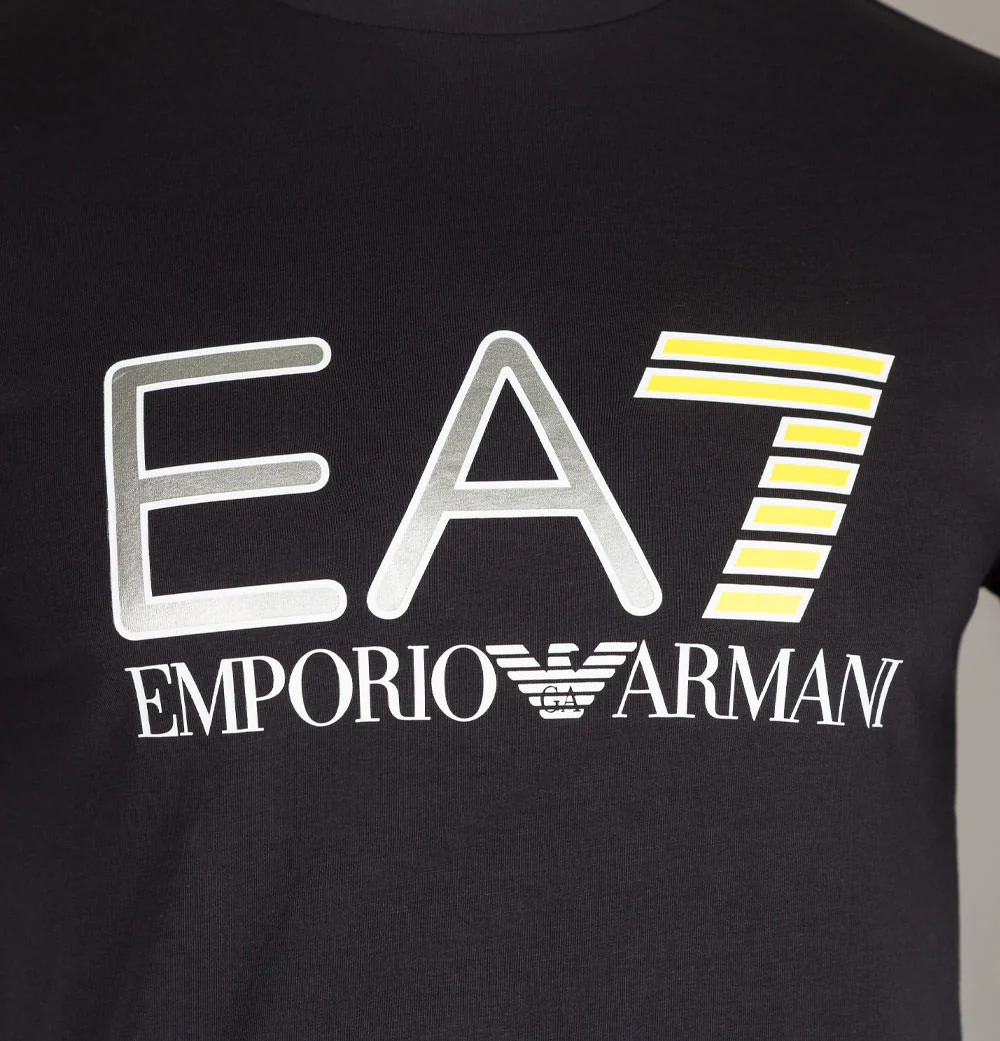 EA7 Colour Logo T-Shirt Black - Image 3