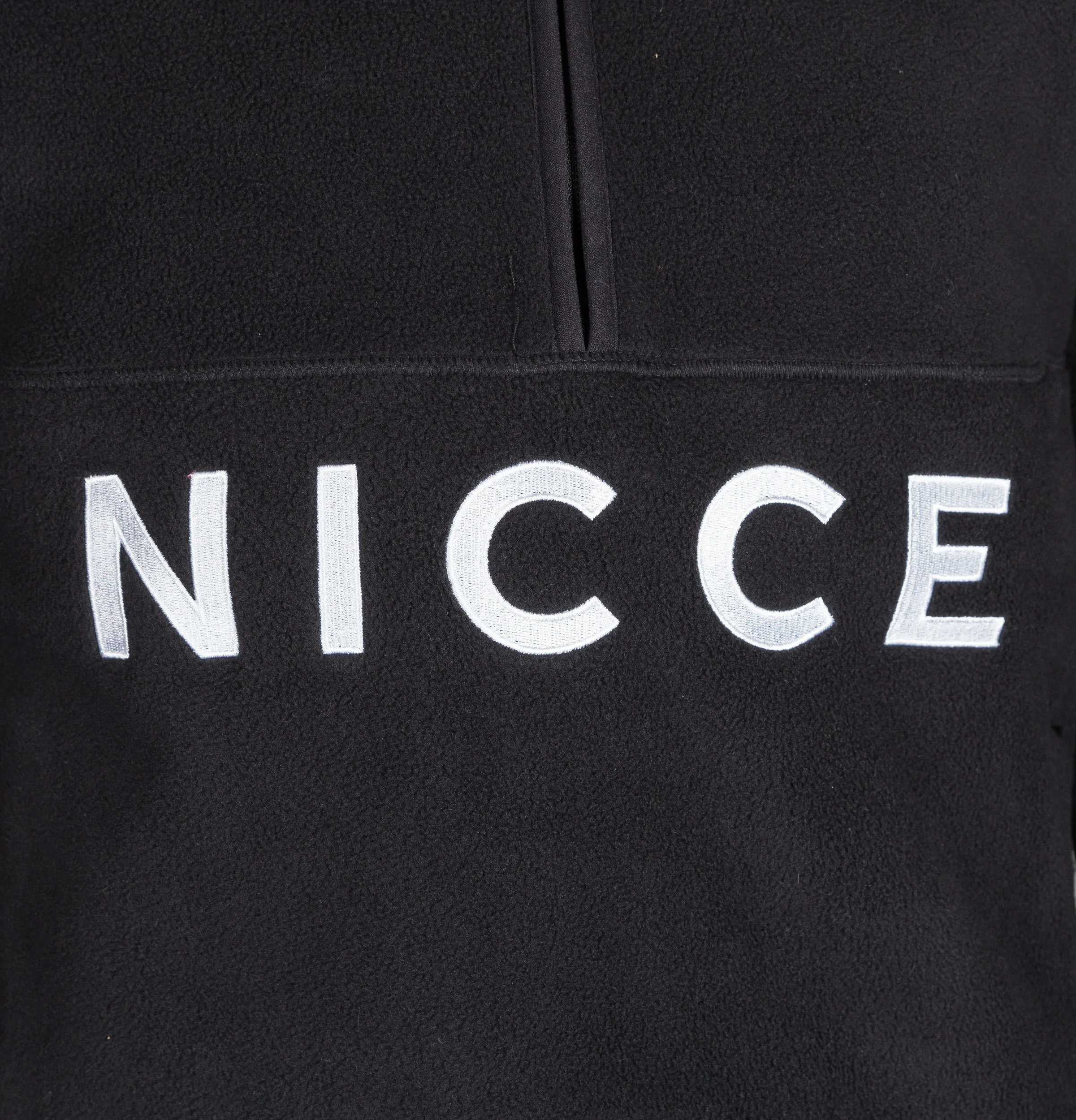 Nicce Corto Half Zip Fleece Sweatshirt Black - Image 4