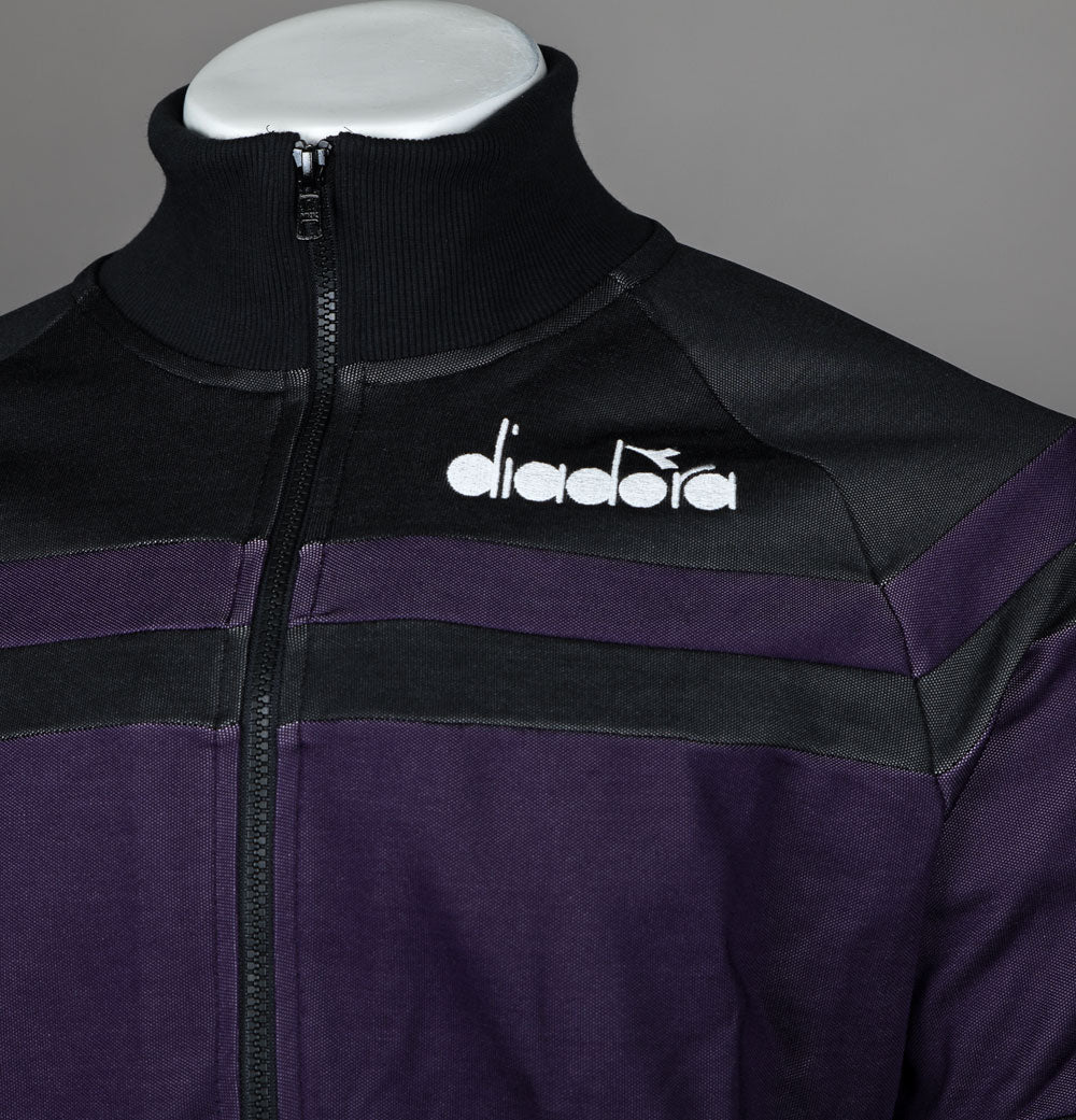 Diadora 80s Track Jacket Black/Crown Jewel - Image 4