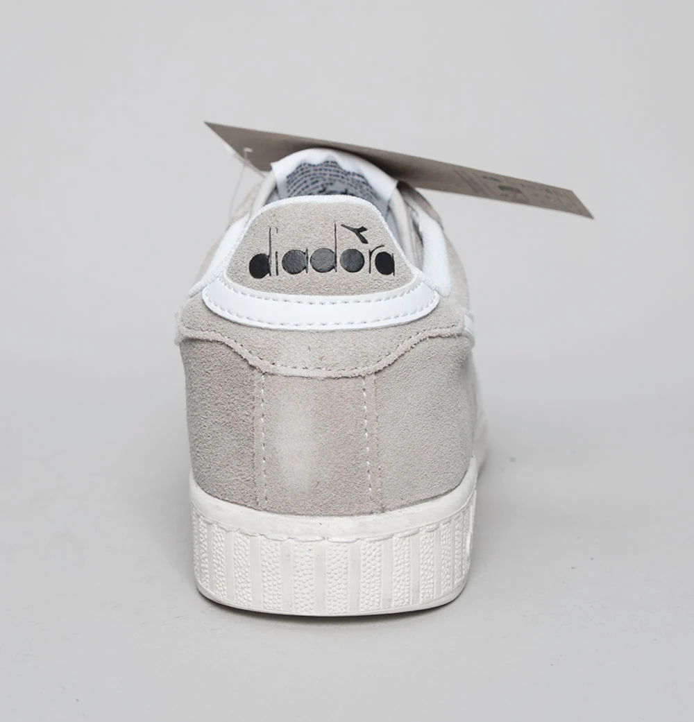 Diadora Game L Low Suede Trainers Grey Silver - Image 5