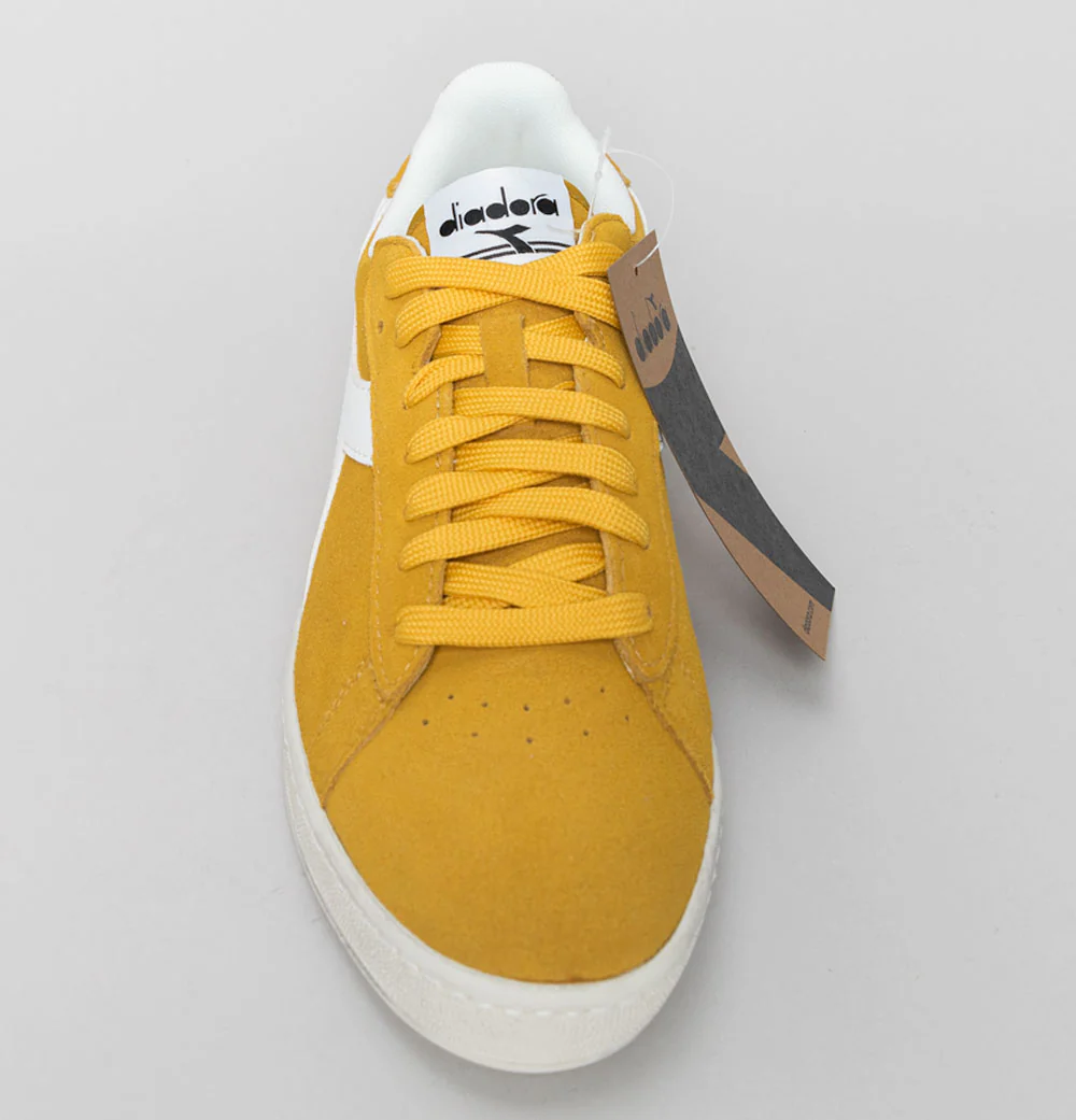 Diadora Game L Low Suede Trainers Yellow Ochre - Image 3