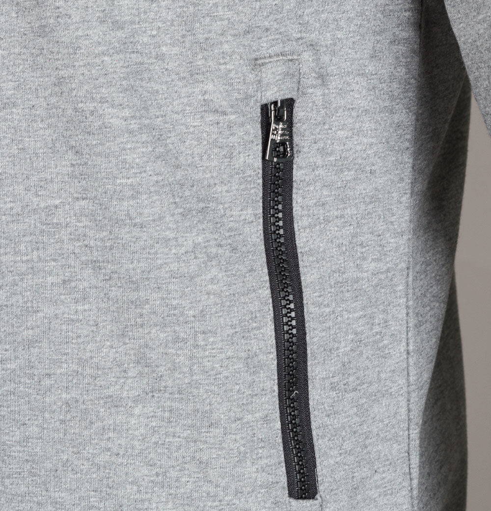EA7 1/4 Zip Hooded Taping Sweatshirt Medium Grey - Image 5