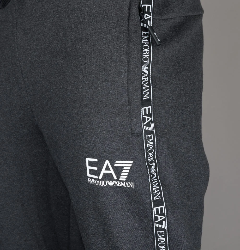 EA7 Athletic Colour Block Taping Joggers Dark Grey - Image 5
