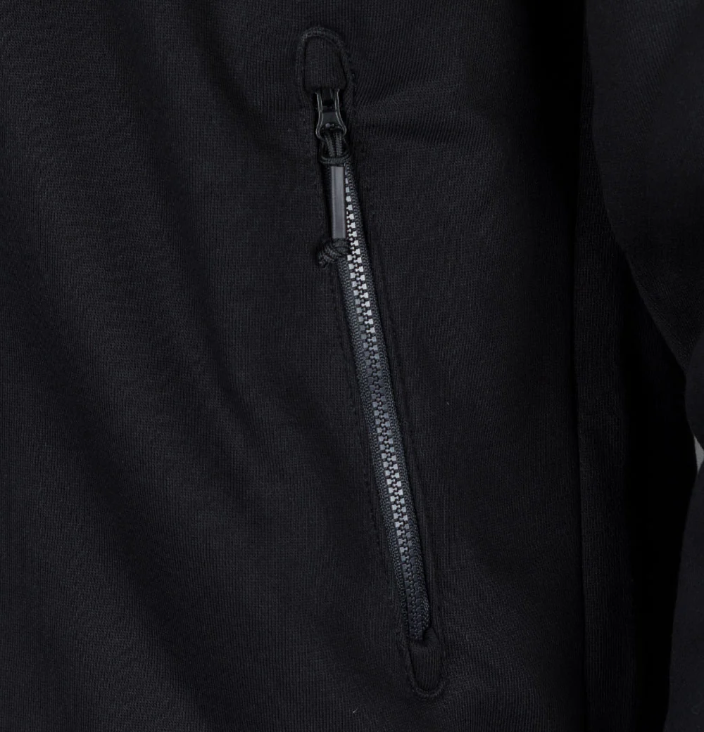 EA7 Athletic Colour Block Zip Up Hooded Sweatshirt Black - Image 5