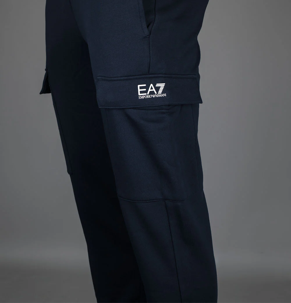 EA7 Core Cargo Joggers Armani Blue - Image 4