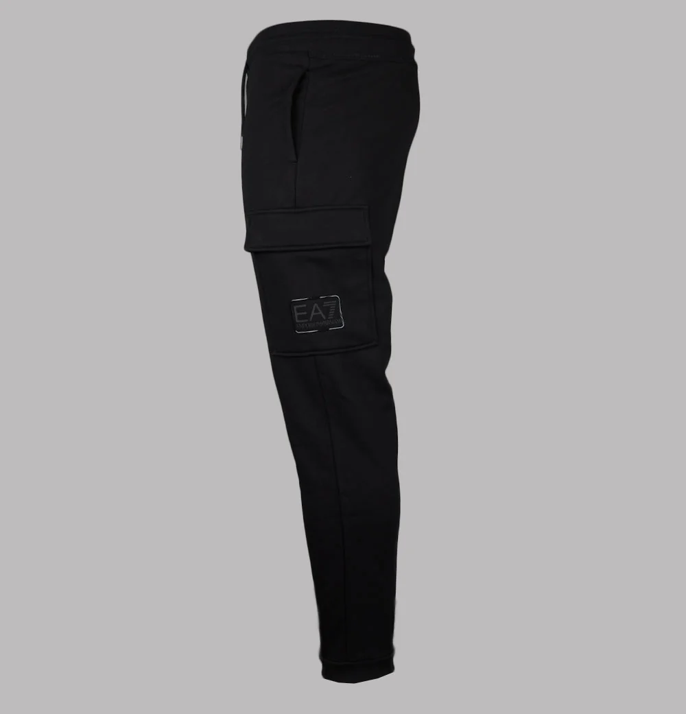 EA7 Core Cargo Joggers Black
