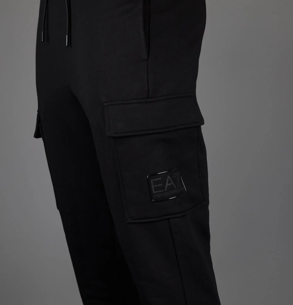 EA7 Core Cargo Joggers Black - Image 4