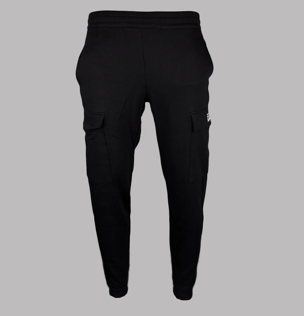 EA7 Core Cargo Joggers Black/White - Image 2