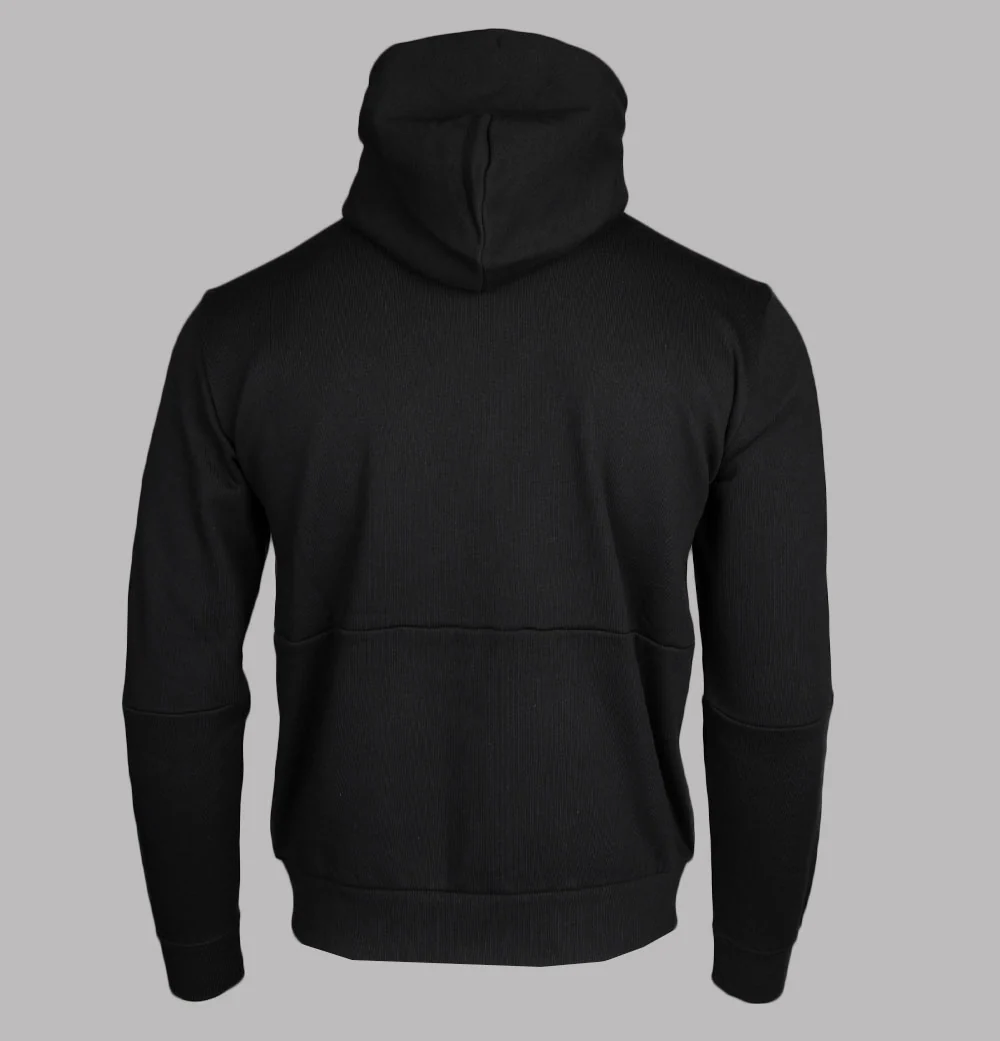 EA7 Core Identity Cotton Full Zip Up Sweatshirt Black - Image 2