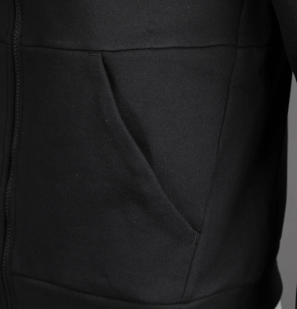 EA7 Core Identity Cotton Full Zip Up Sweatshirt Black - Image 5