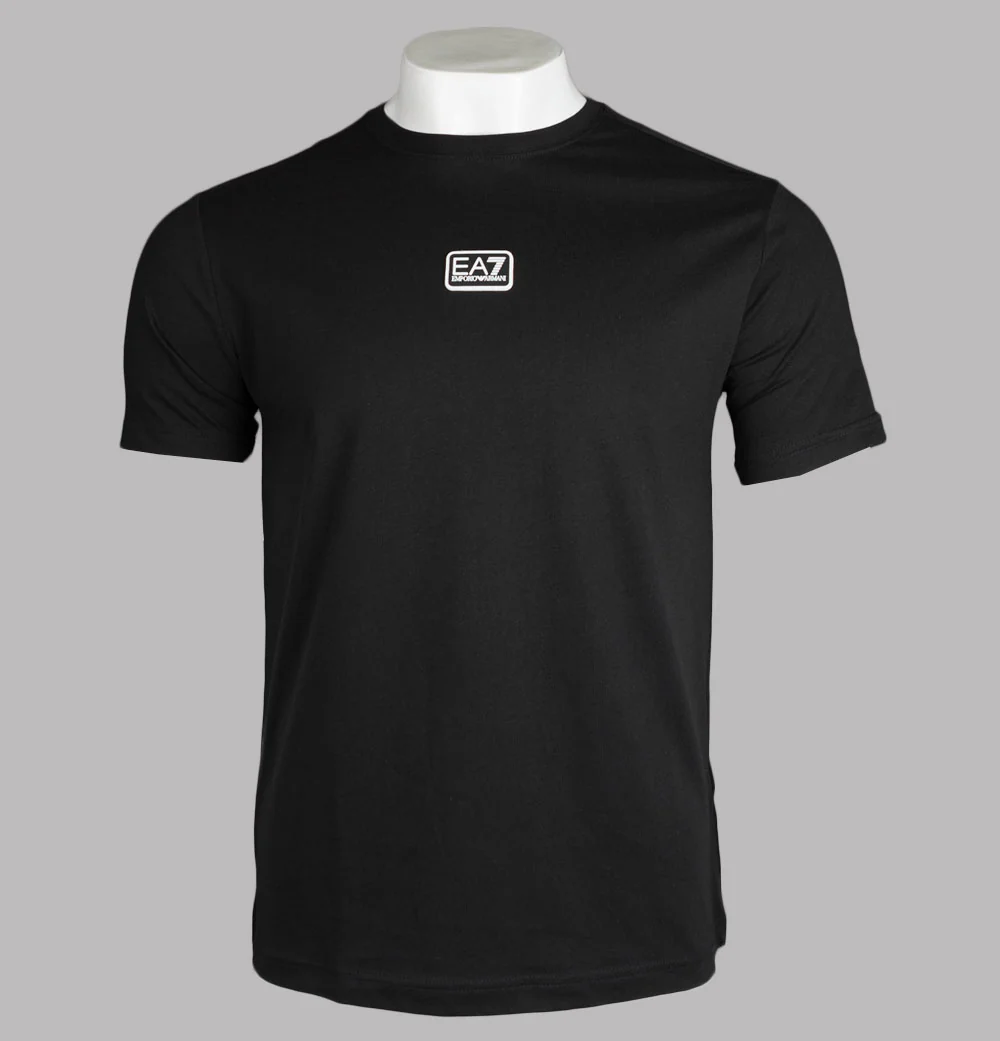 EA7 Core Identity Cotton T-Shirt Black
