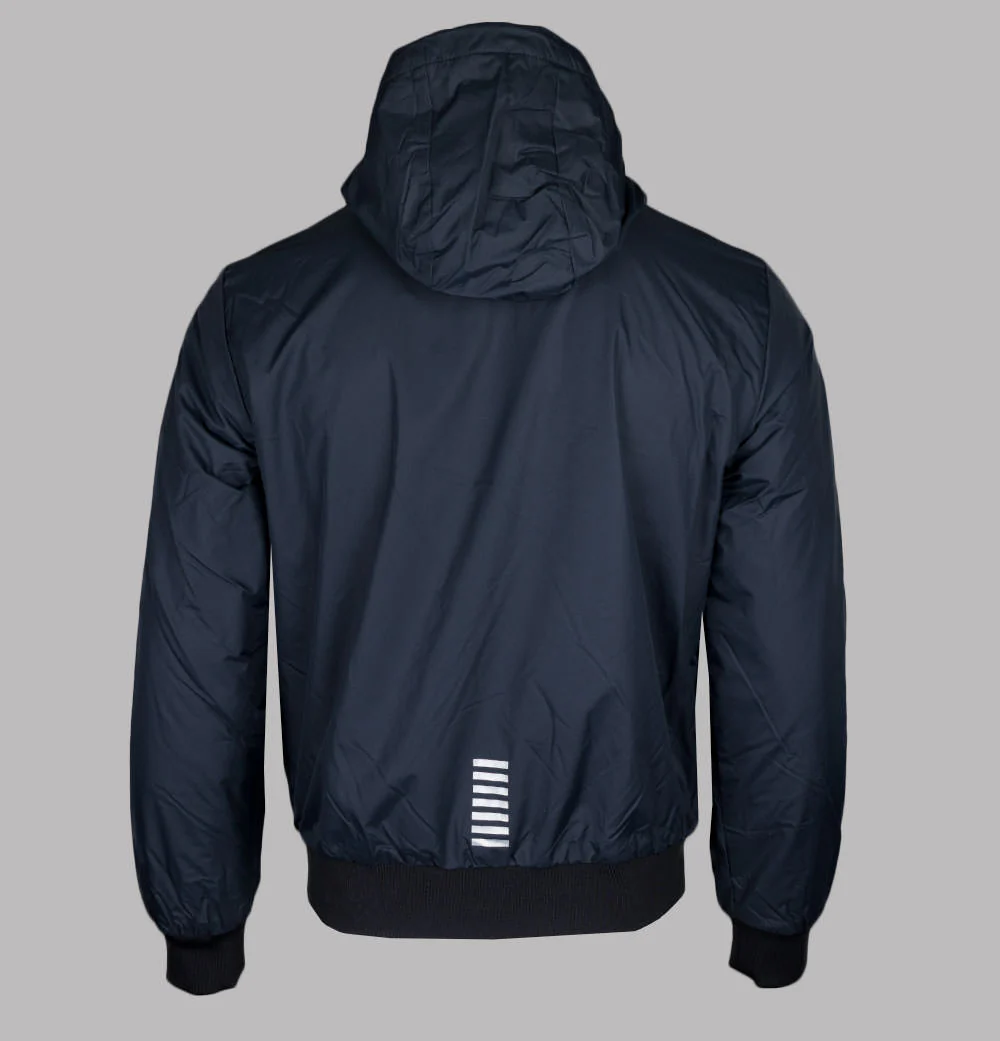 EA7 Core Identity Hooded Bomber Jacket Night Blue - Image 2