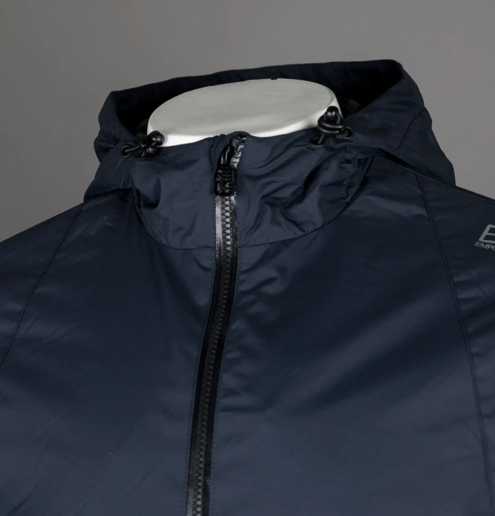 EA7 Core Identity Hooded Bomber Jacket Night Blue - Image 3