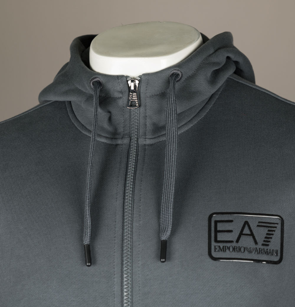 EA7 Core Identity Hooded Sweatshirt Iron Gate - Image 3