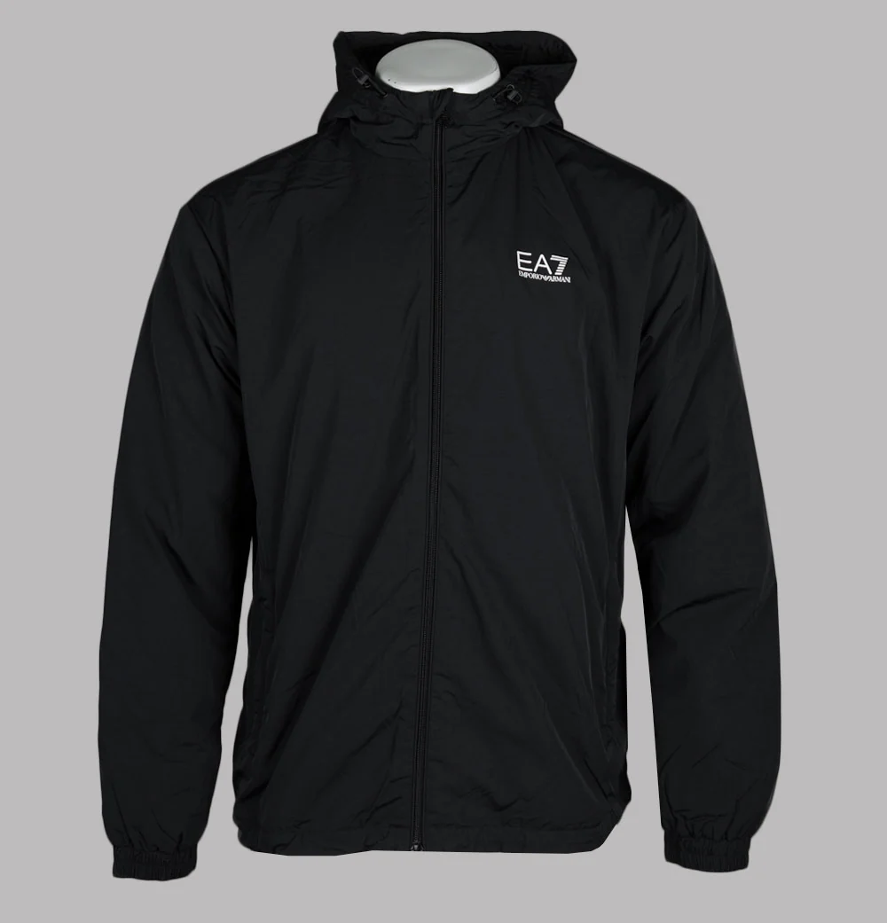 EA7 Core Identity Lightweight Quilted Nylon Jacket Black