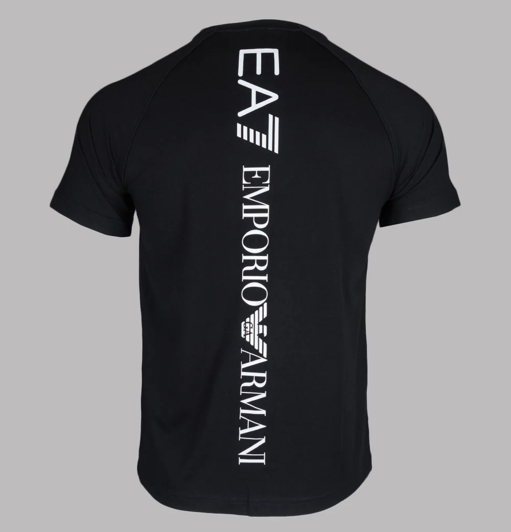 EA7 Core Identity Oversized Back Logo T-Shirt Black - Image 2