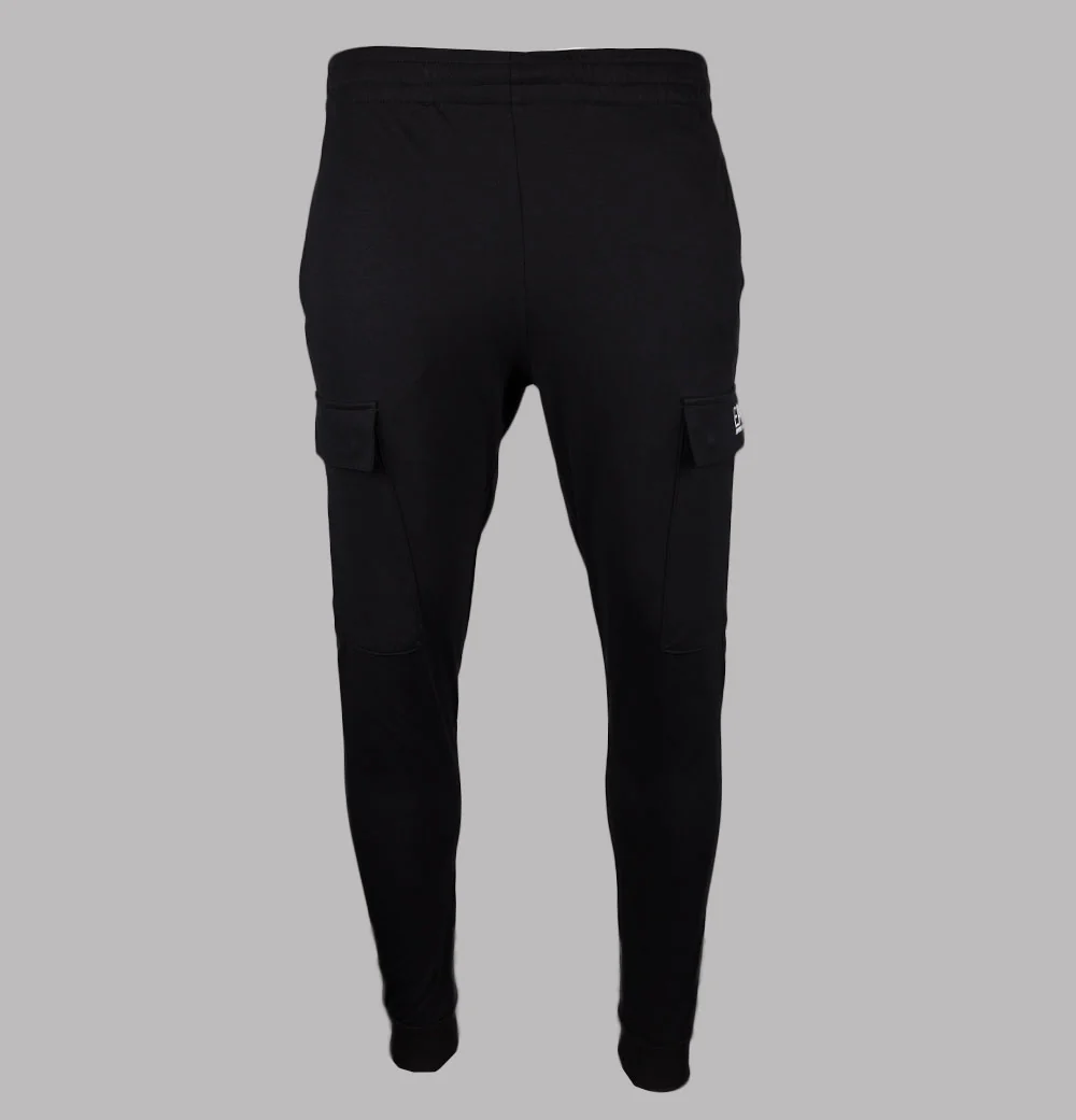 EA7 Cotton Cargo Pants Black/White - Image 2
