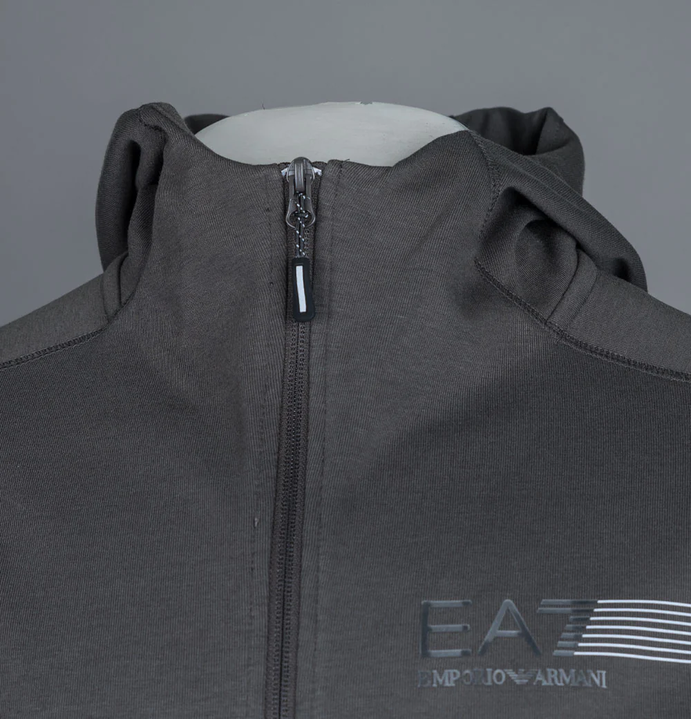 EA7 Dynamic Athlete Ventus 7 Zip Up Sweatshirt Raven - Image 3
