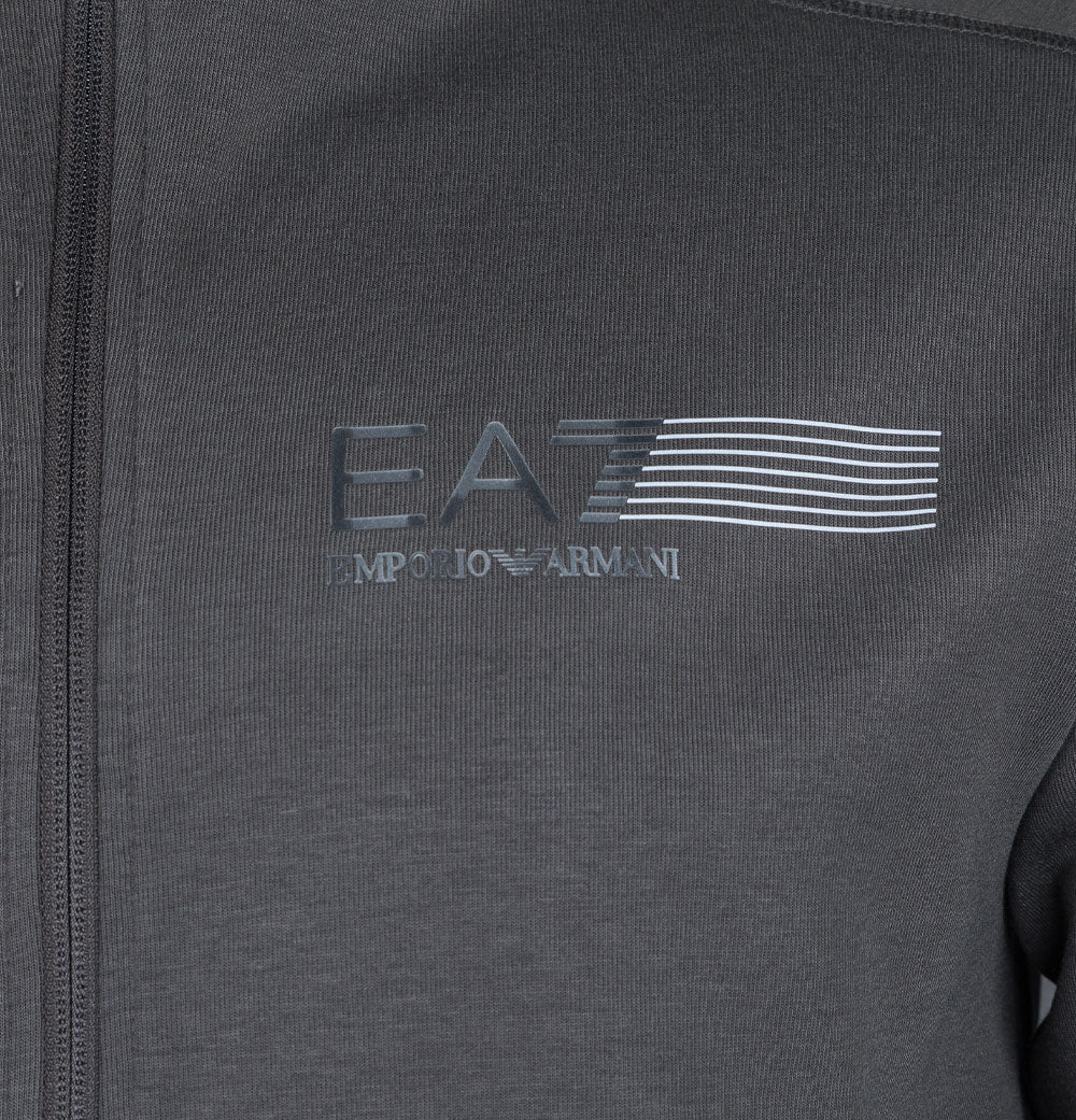 EA7 Dynamic Athlete Ventus 7 Zip Up Sweatshirt Raven - Image 4