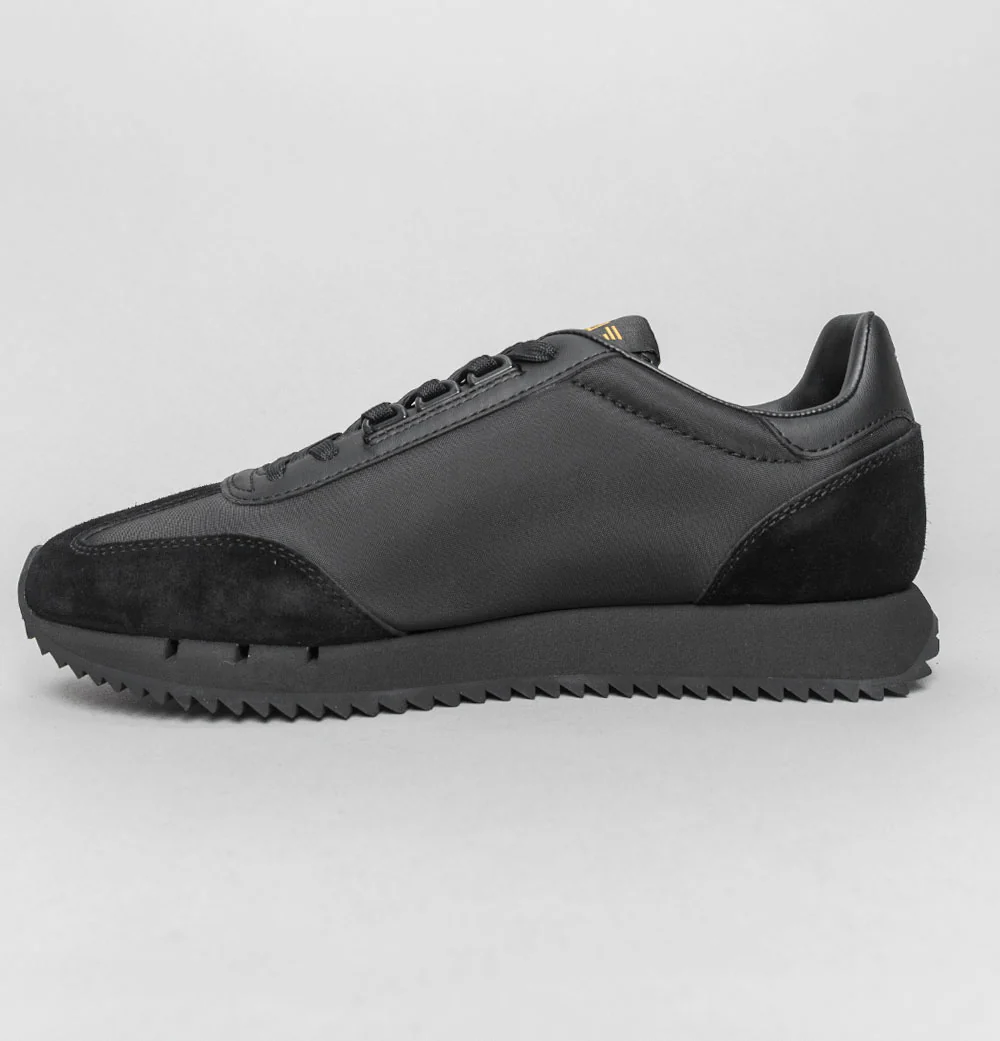 EA7 Emporio Armani Gold Logo Trainers Triple Black/Gold - Image 4