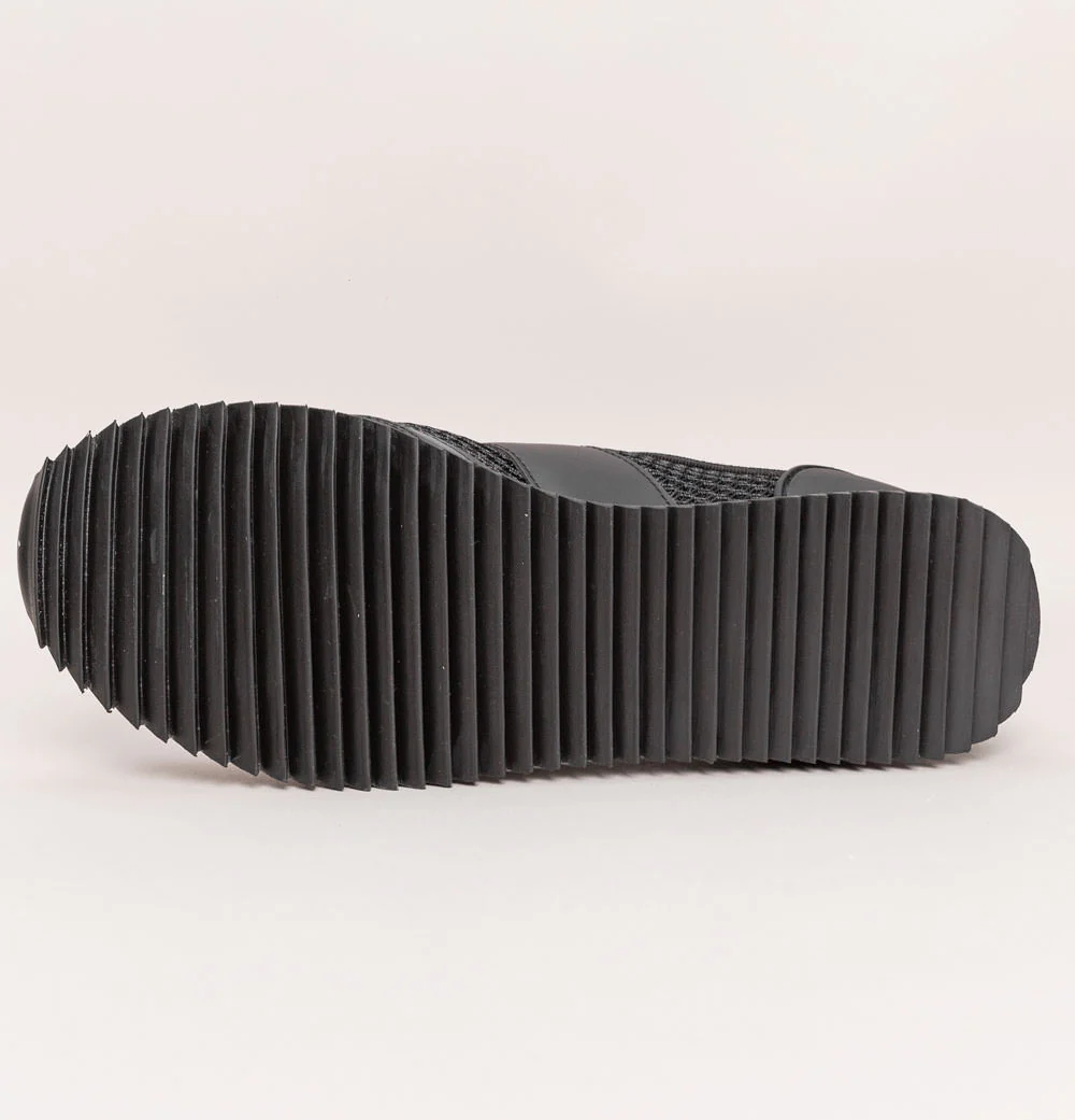 EA7 Emporio Armani Multi Logo Trainers Black/White - Image 8