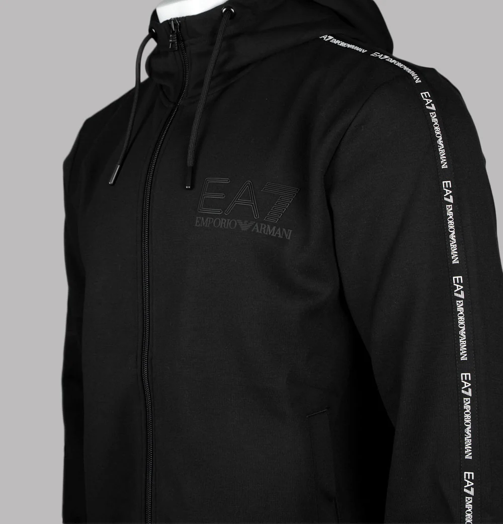 EA7 Full Zip Taping Poly Track Top Black - Image 4