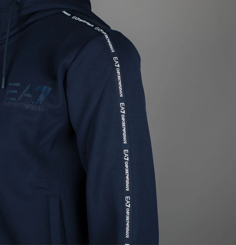 EA7 Full Zip Taping Poly Track Top Navy Blazer - Image 5