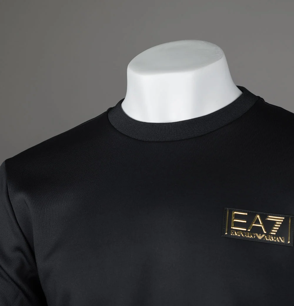 EA7 Gold Label Poly Tech Sweatshirt Black/Gold - Image 4