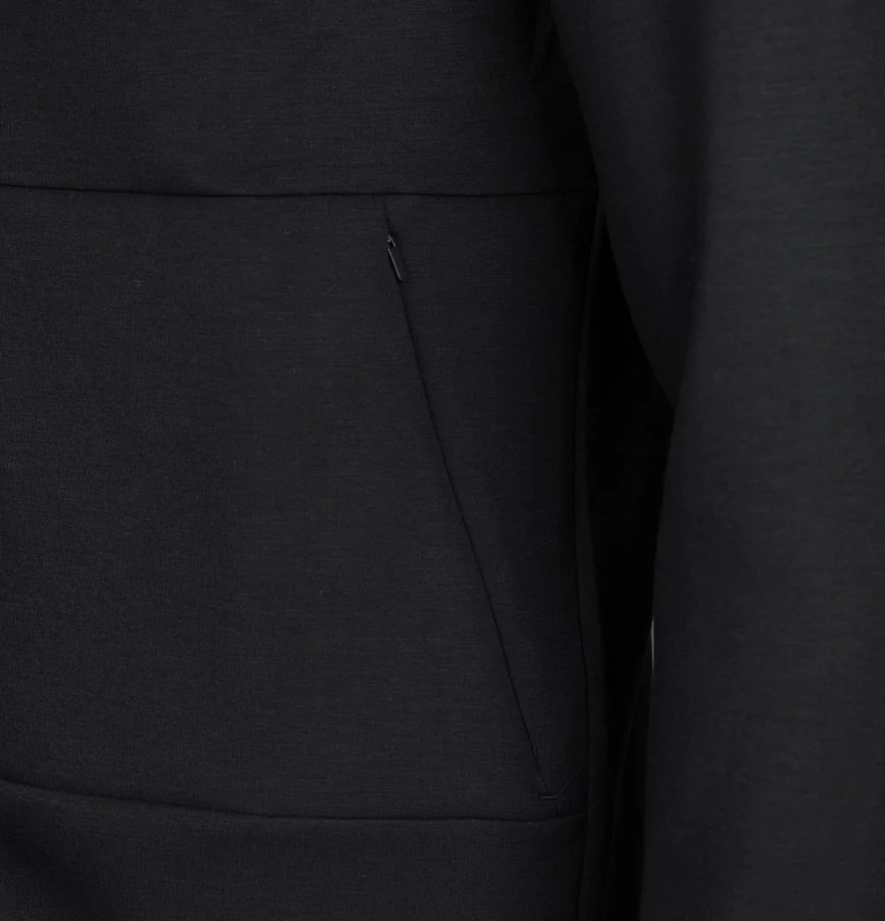 EA7 Gold Logo Zip Through Sweatshirt Black/Gold - Image 5