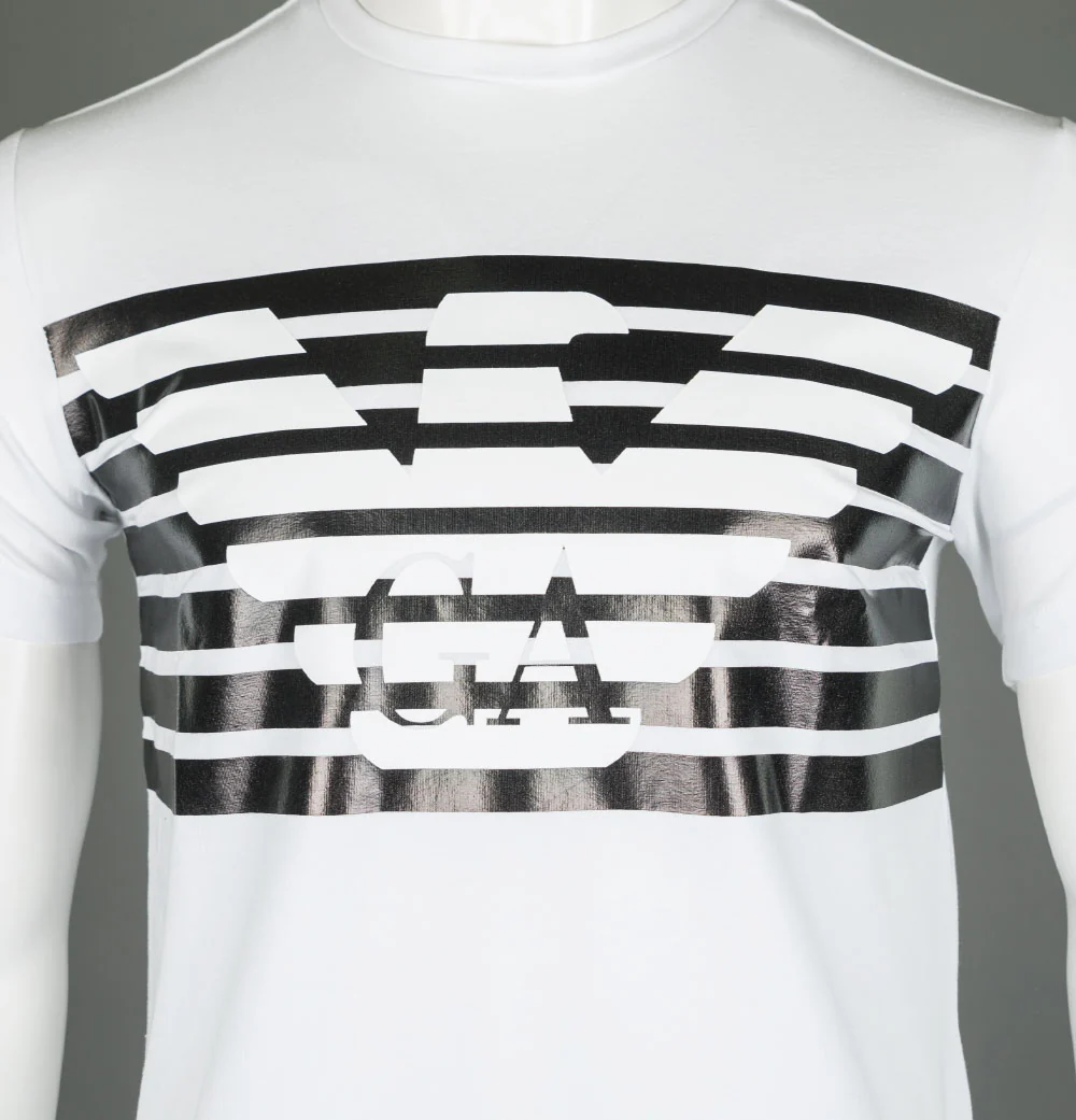 EA7 Graphic Series Eagle Logo T-Shirt White - Image 3