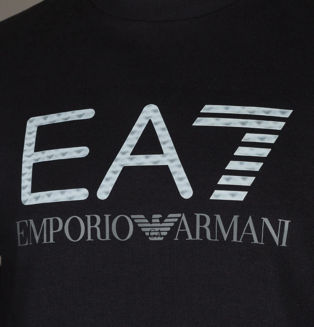EA7 Holographic Logo Sweatshirt Black - Image 3