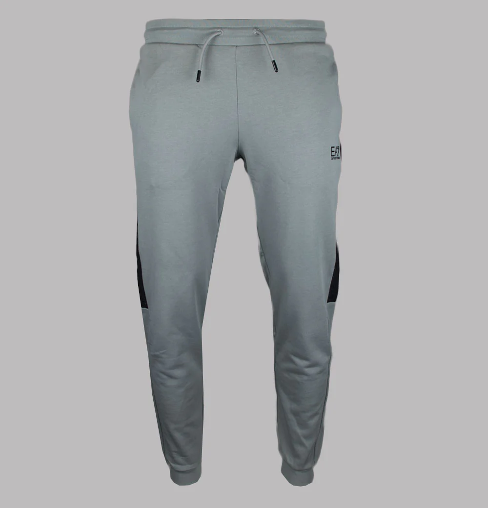 EA7 Logo Series Taping Cotton Joggers Griffin Grey - Image 2