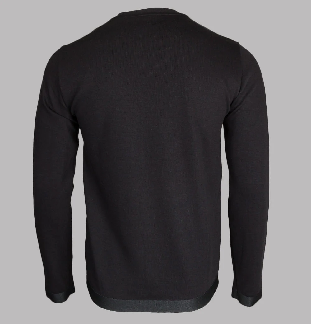 EA7 Metallic Gold Logo Sweatshirt Black - Image 2